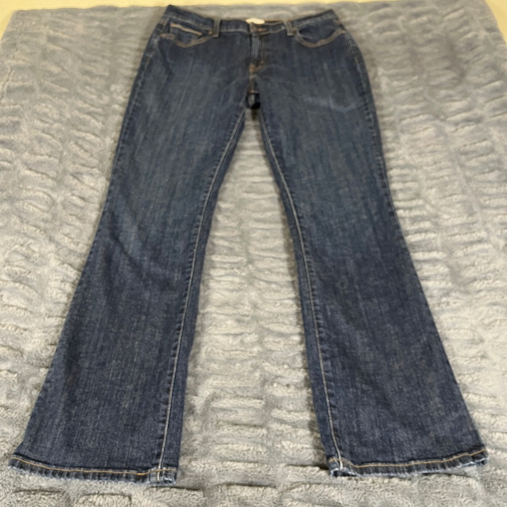 Levis 515 Bootcut Jeans Womens 14L W32 L34 Dark Wash Blue Denim Mid Rise AP568
